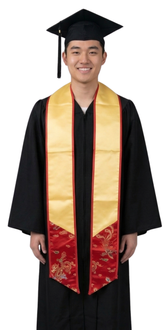 AAPI Dragon Satin Stole